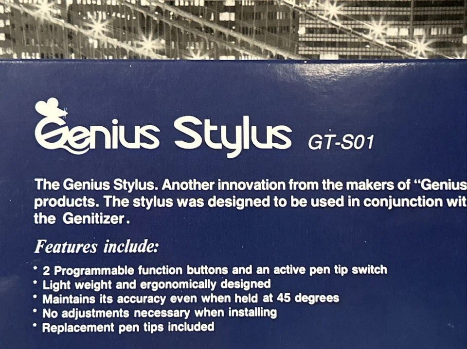 Vintage Graphic Design Genius Stylus Pen- GT-S01 - + 4 Tips For Tablet Genitizer - Image 4 of 4