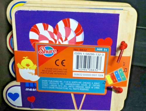 Shure, Little Woodsy Book, SHAPES NEW AGE 3 UP, Kids Learn Color Wood Book RARE - Picture 4 of 5