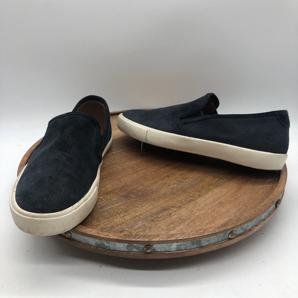 FRYE Brett Men’s Shoes Size 8.5  Perforated Slip On Sneakers Dusk Blue Loafers Amazon.com | FRYE Men main image 4