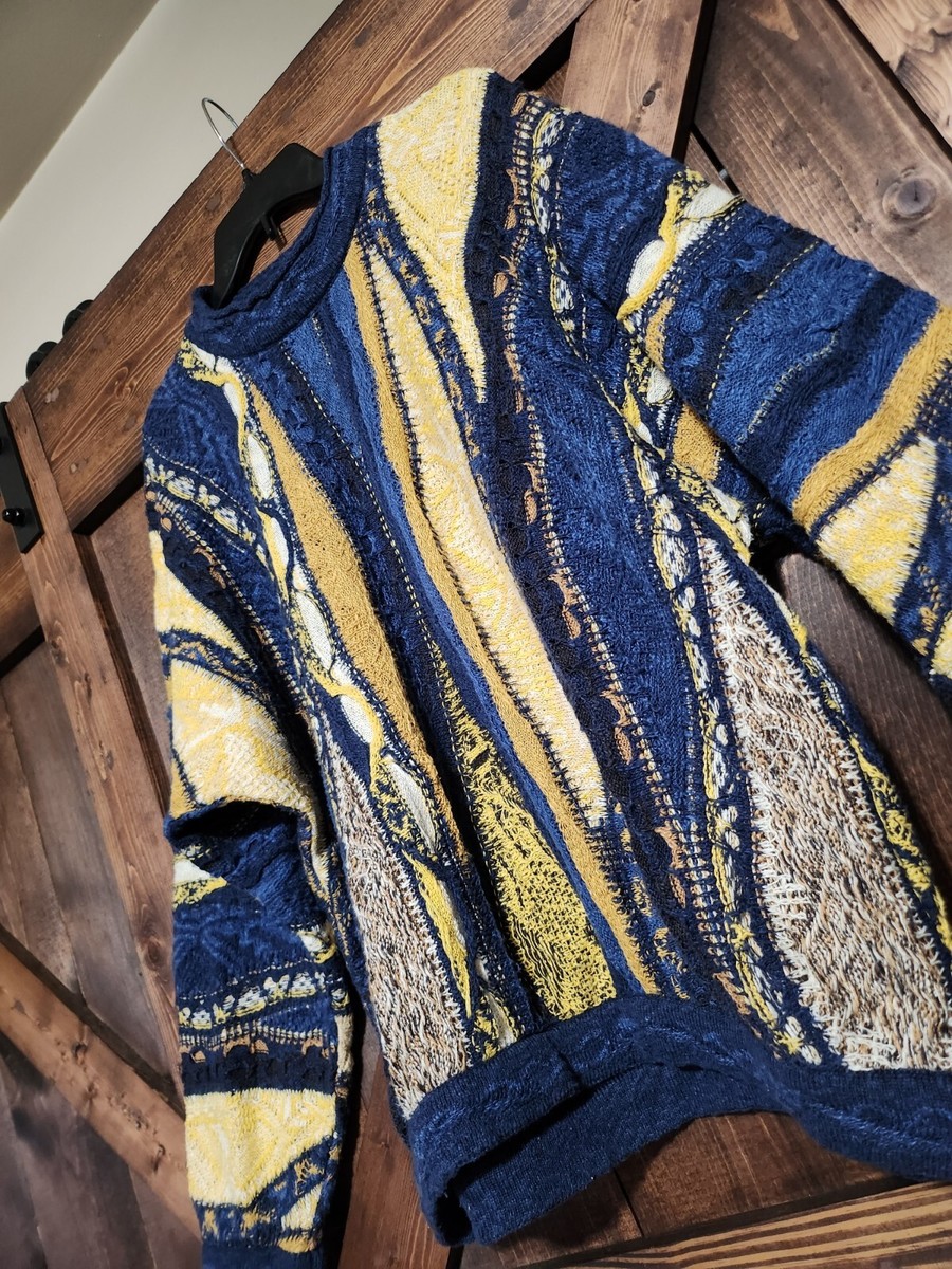 BRAND NEW COOGI Classic Vintage Blue Yellow 3D Linen Cotton BRAND NEW COOGI Classic Vintage Blue Yellow 3D Linen Cotton