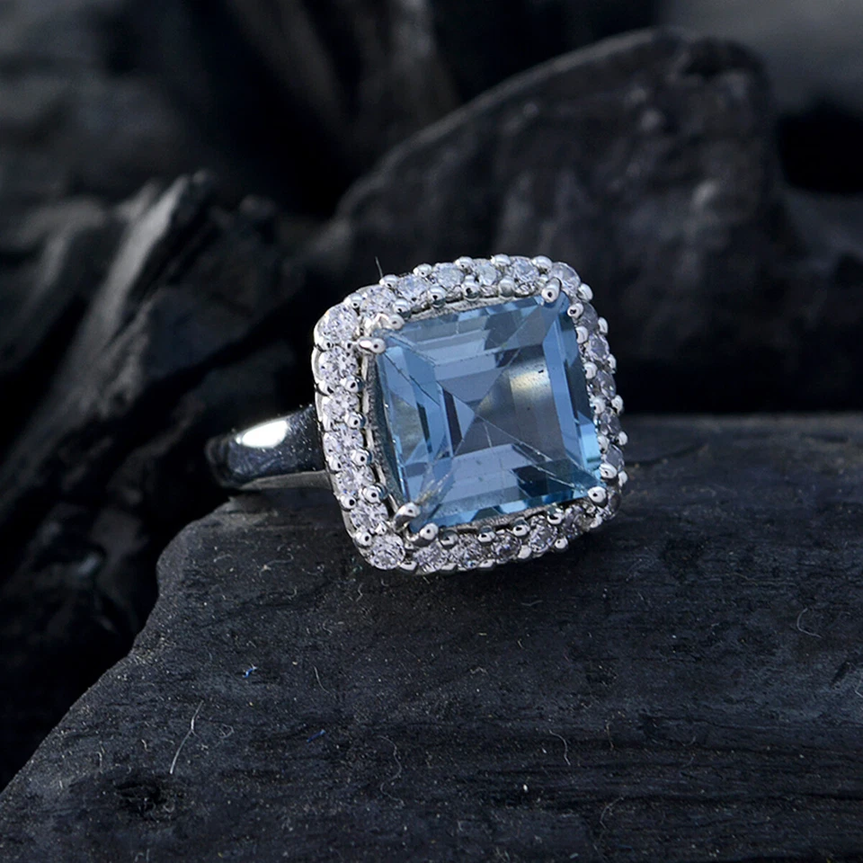 Topaz Tempest Sterling Silber Blauer Topas Storm Ring Ring aus 925er Silber - Bild 2 von 3