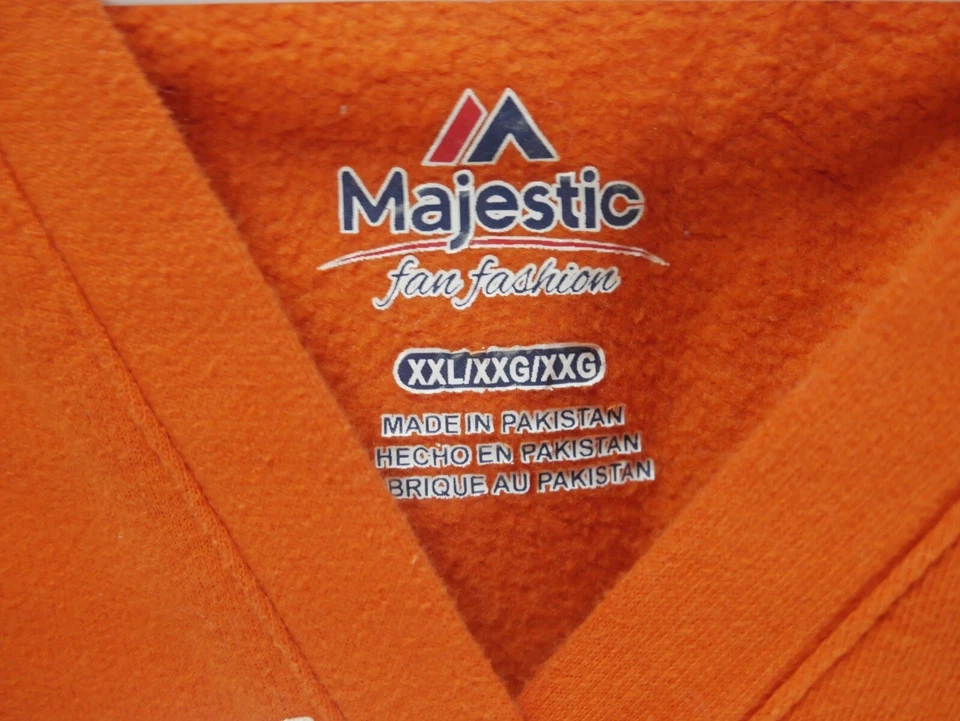 Majestic Fan Moda Naranja Denver Broncos Cuello en V Pullover Sudadera con Capucha XXL Foto 3 de 4