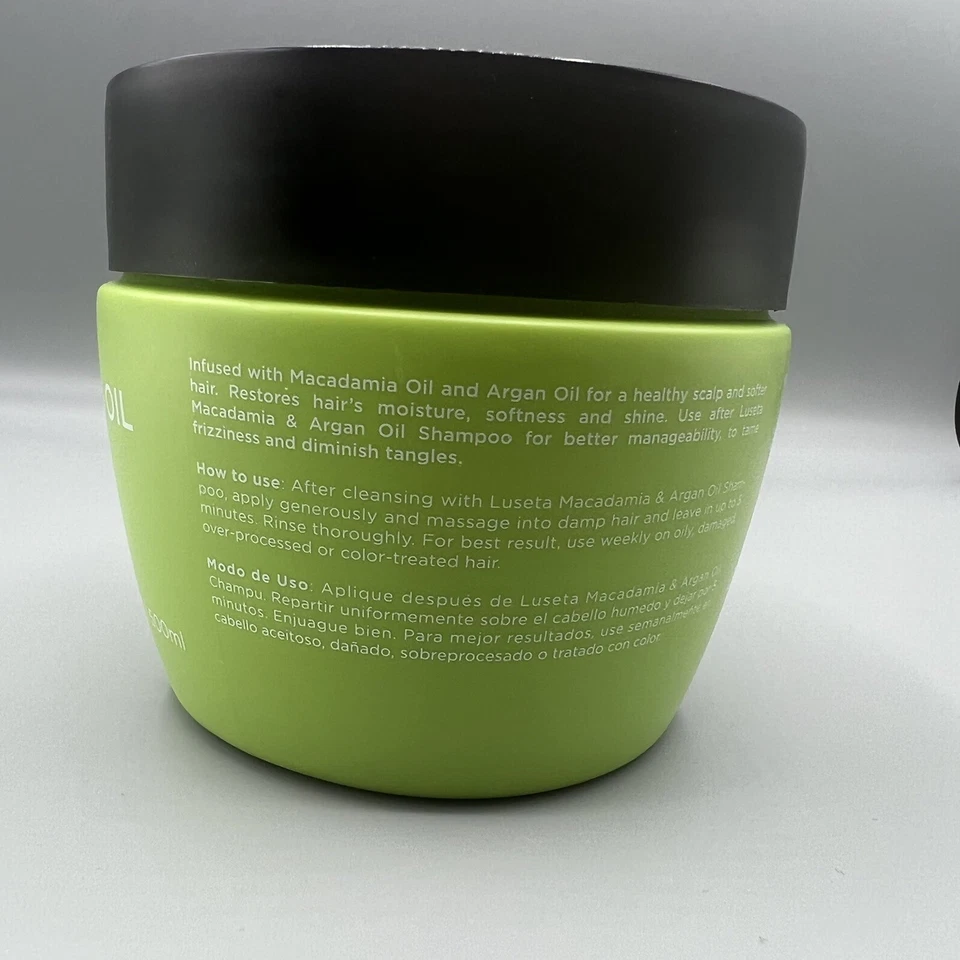 Mascarilla capilar Luseta aceite de macadamia y argán fórmula natural libre de sulfatos 16,9 oz Foto 4 de 4