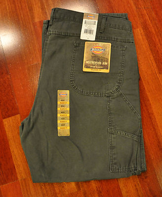 NWT DICKIES DU336RMS SANDED DUCK MOSS CARPENTER WORK RELAXED FIT