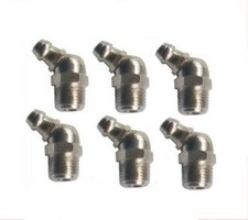 6 Pieces Metric Grease Fitting M6 M6X1 M6X1.0 Zerk Nipple 45 Degree Deg L-C7