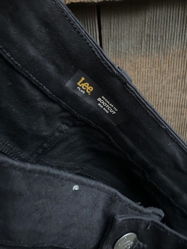 Lee Plus Legendary Style Black Bootcut Mid Rise 22W Stretch Denim T55 - Picture 11 of 12