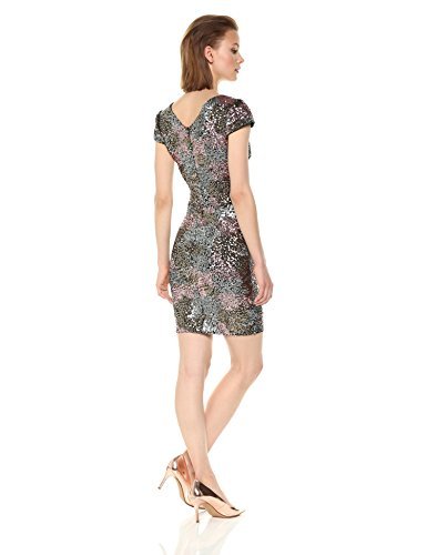 open lace back dress Sophia Floral Sequin Dress  Dress the Population