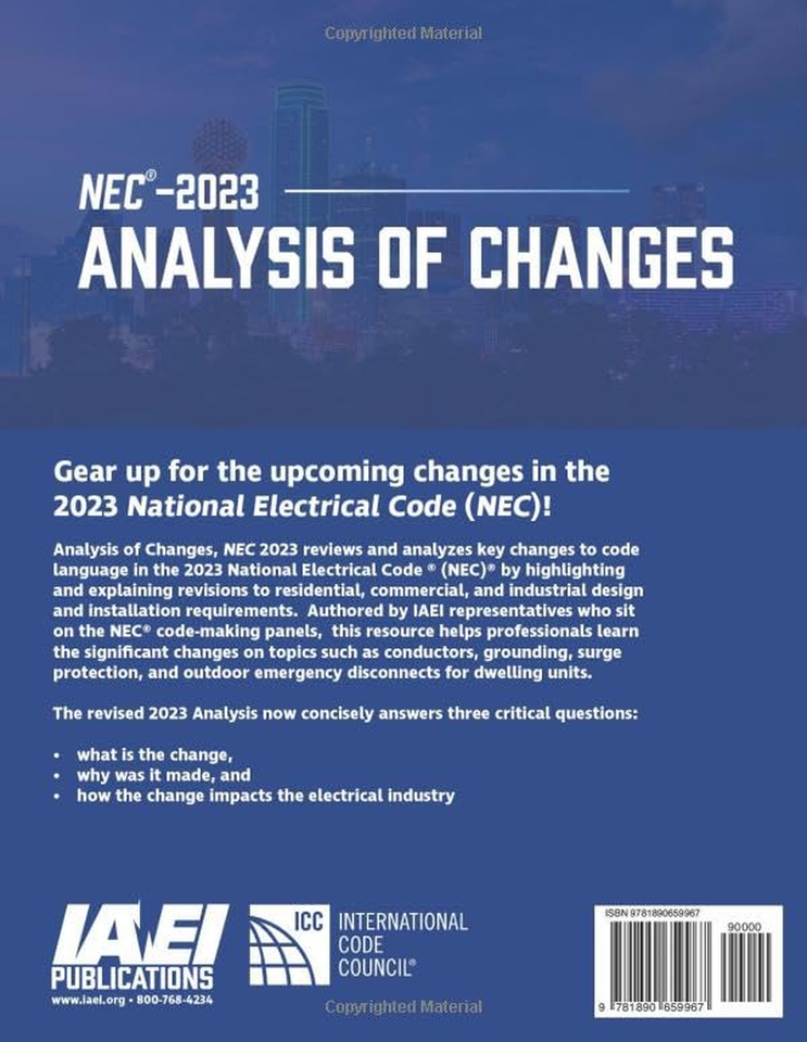 Analysis of Changes, NEC2023 (Paperback) NEW eBay