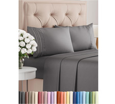 King Size 4 Piece Sheet Set - Comfy Breathable  Cooling Bed Sheets Set - Hot...