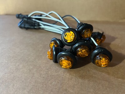 PERMALITE XT 3/4'' PC Round Single Func Marker Light Amber 2 Pin Connector Lot 10