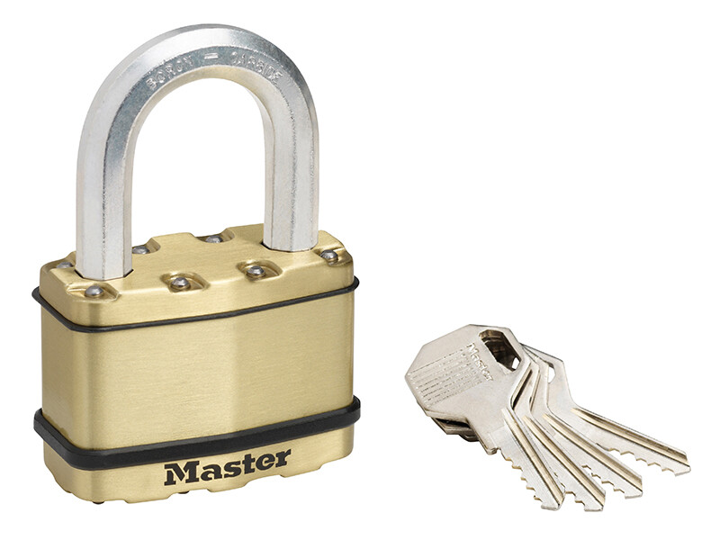 Master Lock Excell™ Ottone Finitura 64mm Lucchetto 5-Pin - 38mm MLKM15BLF