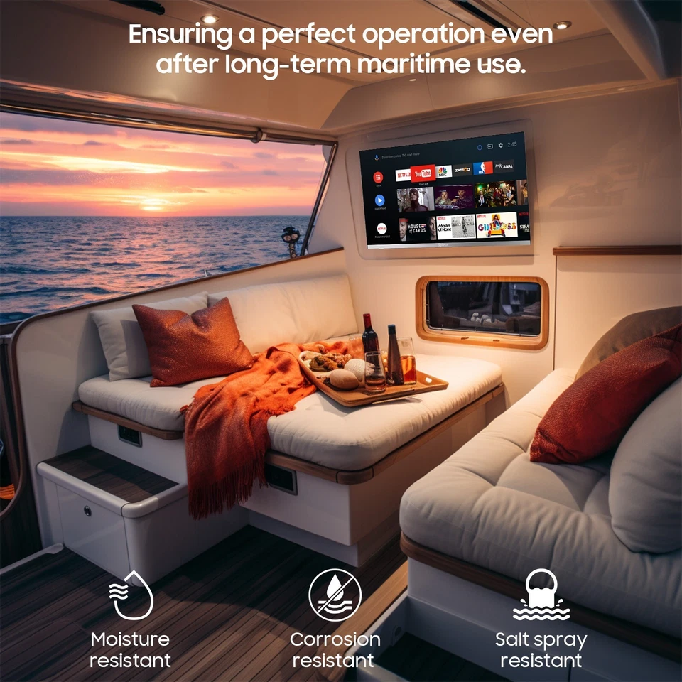 SYLVOX 12 Volt Smart RV TV 22 Inch 1080P Built-in DVD Player APP Speaker 12-24V - Image 4 of 4