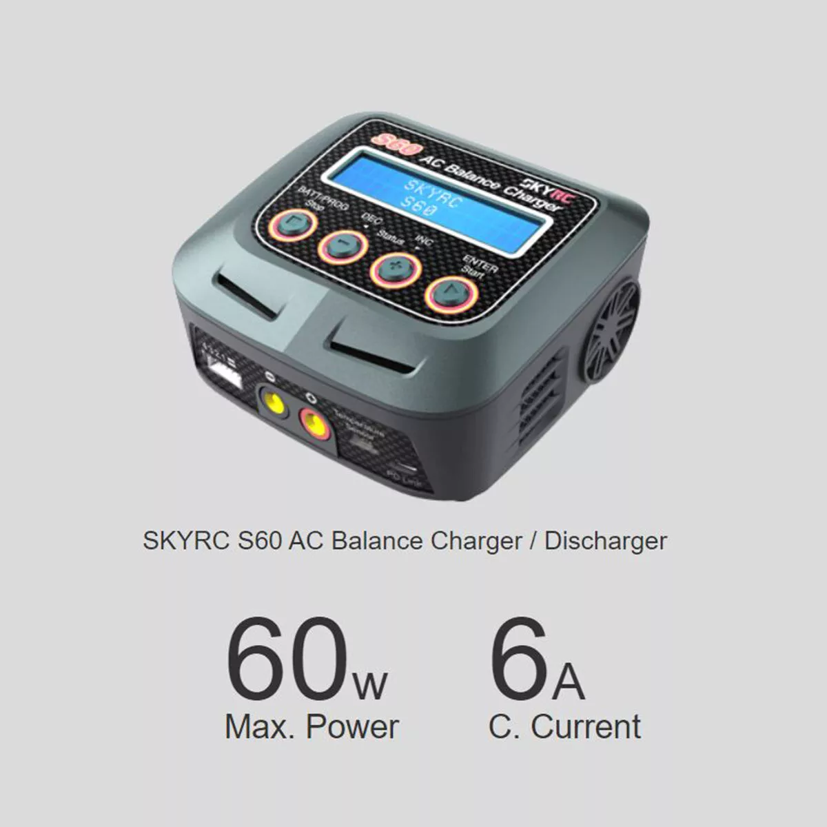 Skyrc S60 AC Balance Charger For Ni-Cd Ni-Mh 2-4S LiPo Smart Charger Discharger - Picture 3 of 11