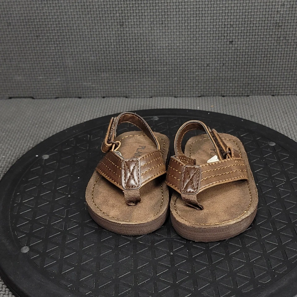 The Childrens Place Sandals Toddler Sz 4 Brown Strappy - Image 2 of 4