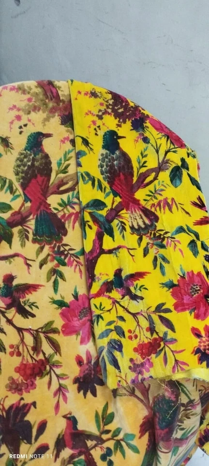 Yellow SunShine Cotton Velvet fabric Sewing Dress, Sofa, Curtain Cloth HomeDecor - Image 3 of 4