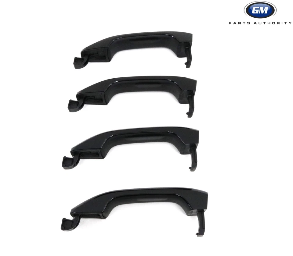 Silverado Sierra 2015-2018 manijas de puerta negras brillantes 84713668 GBA genuinas OEM GM Foto 4 de 4