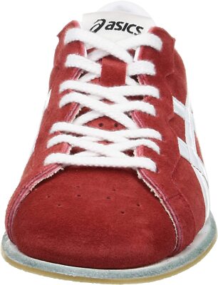 ASICS Weight Lifting Shoes Leather 1163A006 Red White US7.5(25.5cm