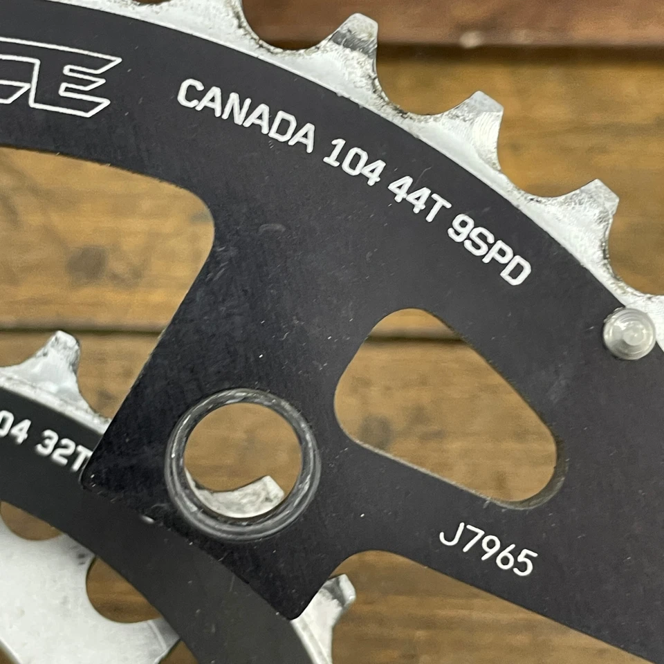 Juego de platos turbina Race Face 44t 9s 104 BCD triple 4 brazos 9 velocidades años 90 MTB Foto 4 de 4