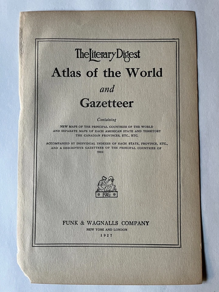 OHIO State Map, Framed/Dbl Mat fm the 1927 World Atlas SEE DESCRIPTION - Image 3 of 3
