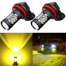 H11 H8 LED Bulbs 3000K Golden Yellow Super Bright Fog Light DRL Light High Power