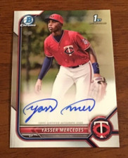 Yasser Mercedes 2022 1st Bowman Chrome Prospect Auto