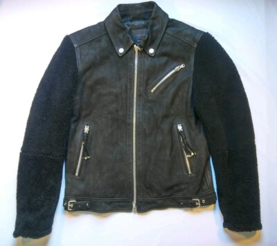 ジャケット・アウター DISEL BLACK GOLD lamb lether jackets Diesel Mens Black Gold Lumber Leather Jacket Size 50 | eBay