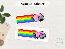 Nyan Cat (Rainbow Cat) Sticker | Waterproof Laptop Sticker, Journal Sticker Pack