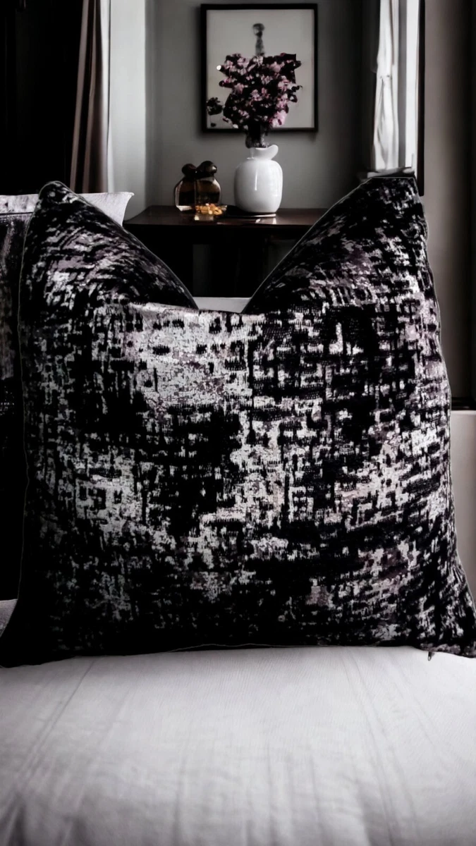 Black and silver cushion clearance covers