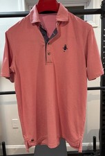 Greyson Quaker Ridge Golf Club Scarsdale Polo Top 100 Medium M Red White Striped