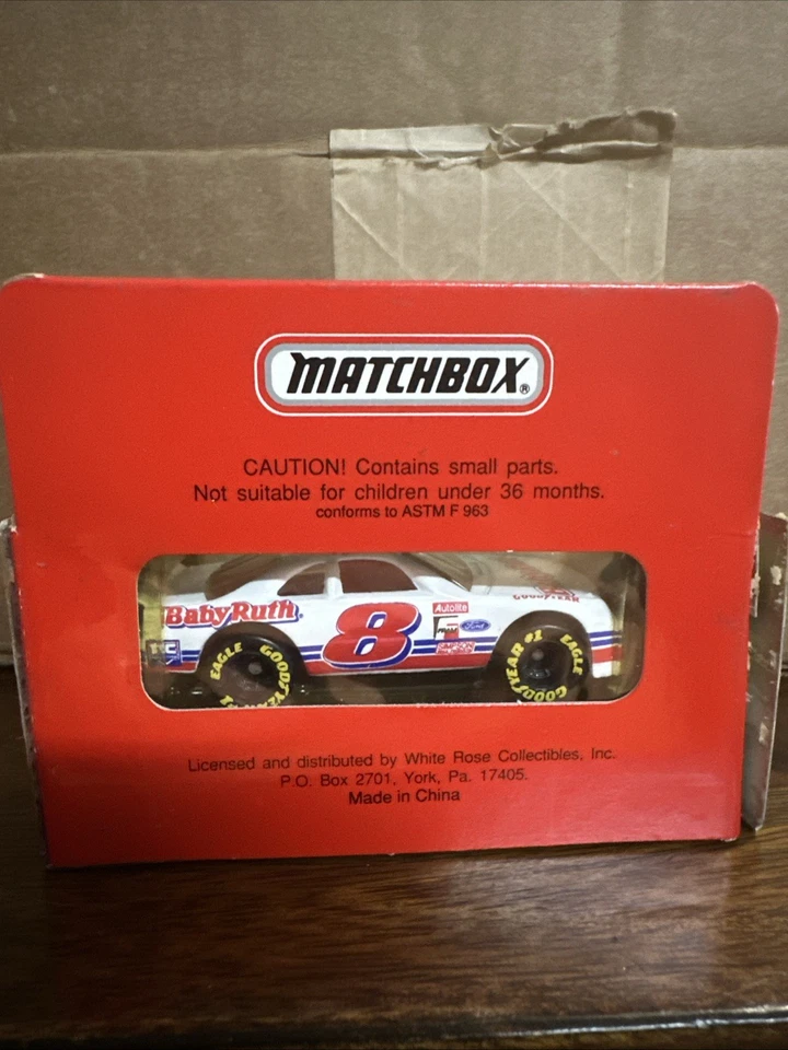 Matchbox Super Stars Diecast 1/64 NASCAR #8 Baby Ruth Jeff Burton Ford 1993 L/E  Foto 2 de 4