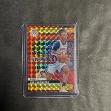 2024-25 Panini Mosaic Bub Carrington RC Red Yellow #64/99 Wizards