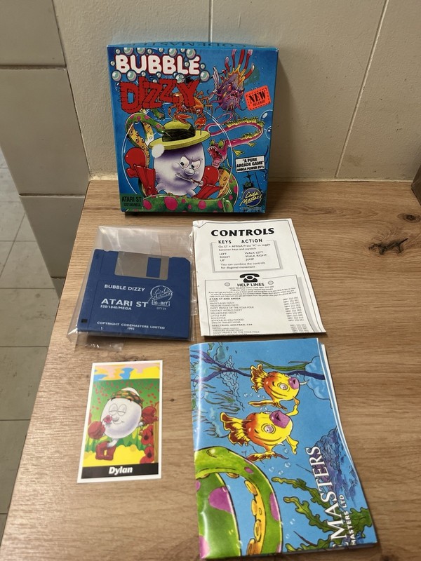 Atari ST Game - Bubble Dizzy - Complete. Very Good Condition