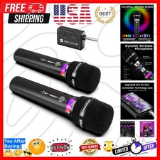 Wireless Microphone, Rechargeable Wireless Microphones with One-to-One Chip C...