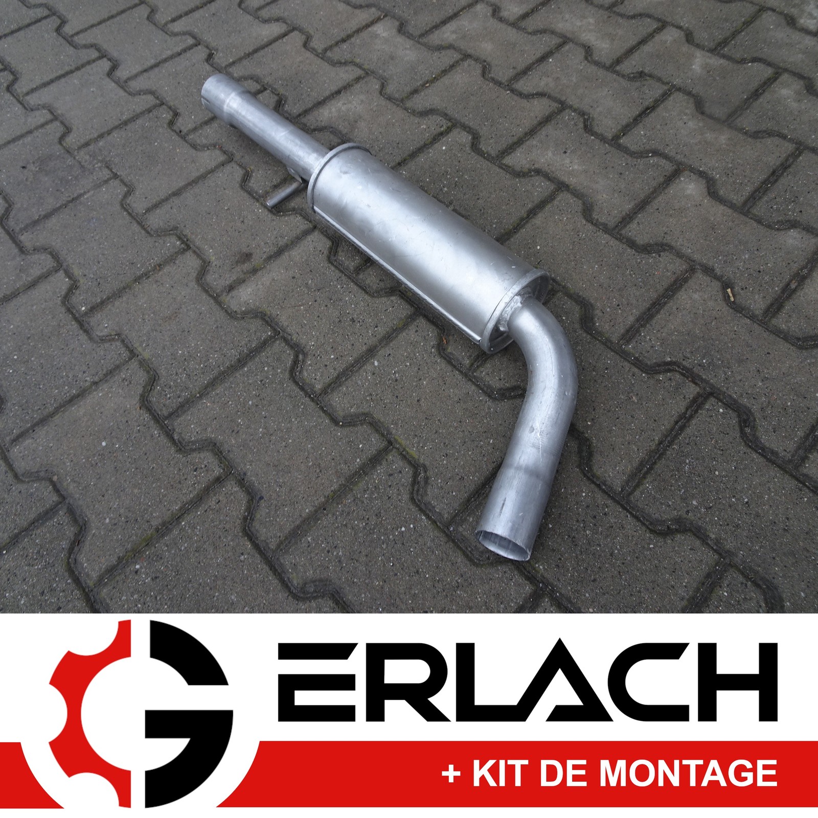 Silencieux intermédiaire Audi TT 1.8 T 1393 en acier aluminisé haute durabilité