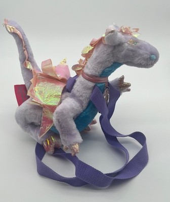 Vintage 2002 Barbie as Rapunzel Penelope the Dragon Plush Backpack Mattel Y2K