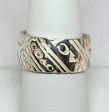 Beautiful Coach Logo Sterling Silver Ring Siz...