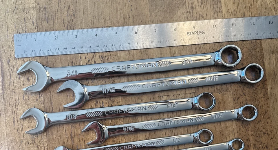 Juego de llaves combinadas Craftsman Overdrive SAE de 10 piezas de 1/4" a 3/4" Foto 2 de 4