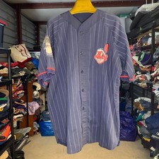 Vintage 1990s 90s Starter MLB Cleveland Indians Baseball Jersey Size XLarge
