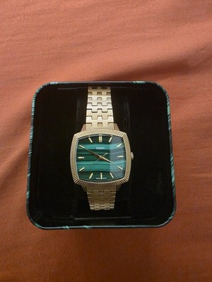 Nick Jonas x Fossil Machine Luxe Malachite Three-Hand Gold-Tone Stainless Steel