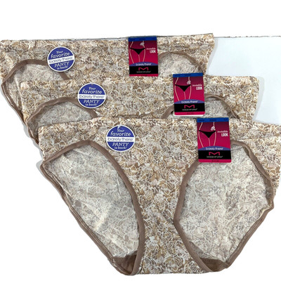 NEW Maidenform 3Pair Barely There Invisible Look Bikini Panties XL/8 Multi-Color