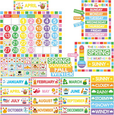 Rainbow Classroom Calendar Bulletin Board Set Colorful Calendar Bulletin Board S