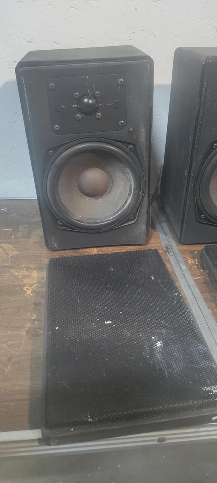 Altavoces Visonik David 702 para piezas/reparación sonido probado ver el vídeo de YouTube Foto 2 de 4