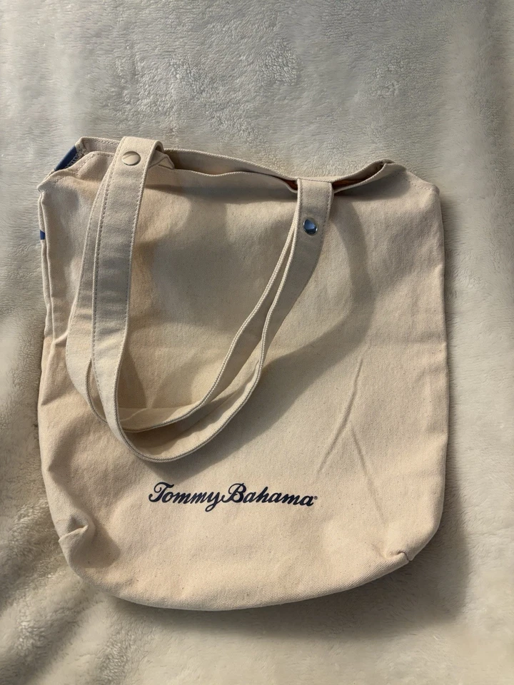 Tommy Bahama Pineapple Canvas Beach Tote - Image 2 of 4