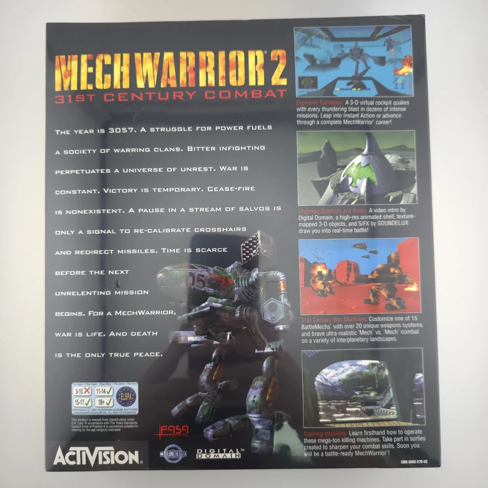 MechWarrior 2: 31st Century Combat, 1996, Big Box, New & Sealed - Image 3 of 4