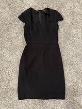 Banana Republic Womens Black Cap Sleeve Sheath Dress Size 4 Work Career