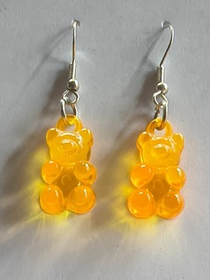 Orange Gummibärchen Ohrhänger Neuheit Kawaii Y2K Sweet Candy Hänger 2 cm