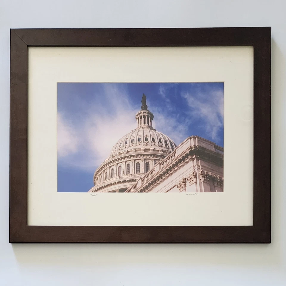 Fotografía firmada por "Taylor" edificio del Capitolio de Estados Unidos Washington D.C. Enmarcado Foto 2 de 4