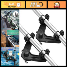 DoubleHeader Kayak Paddle Holder Clips - Space-Saving Track Mount Accessories, 2