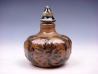 Vintage Glazed Porcelain Flower Blossoms Overlay Snuff Bottle #10312302 — photo 3