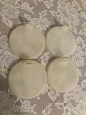 4 Tupperware Sipper Sippy Cup Flat G Bell Tumbler Lid 1552 Sheer Vintage